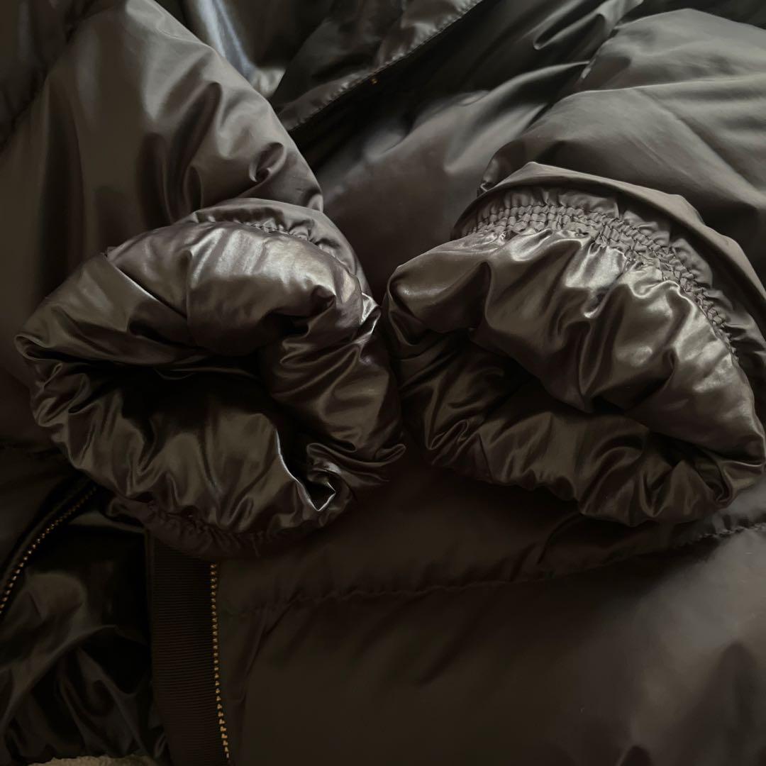 ナノ・ユニバース ブラックリアルファー西川ダウンジャケット 36