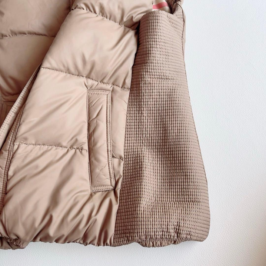 バーバリーロンドン　ダウンベスト　ノバチェック　フード取外可　2way　ベージュ