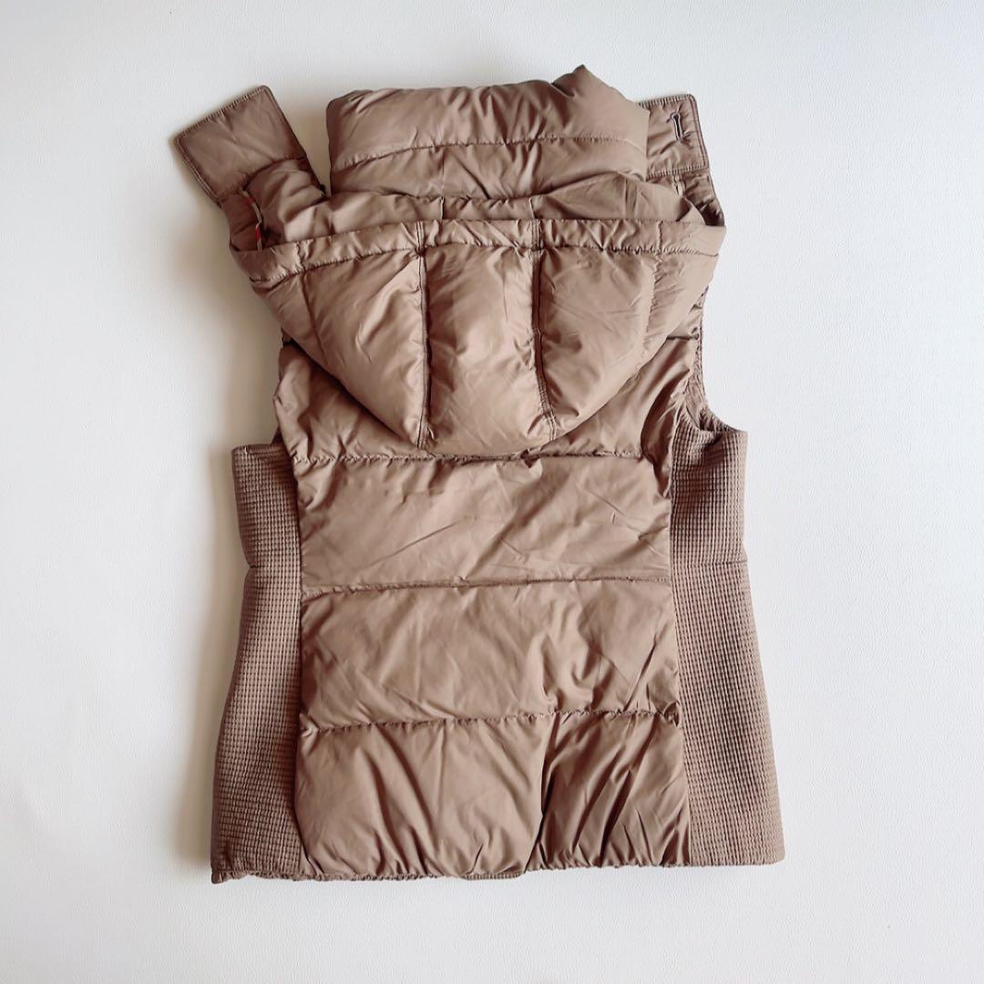 バーバリーロンドン　ダウンベスト　ノバチェック　フード取外可　2way　ベージュ