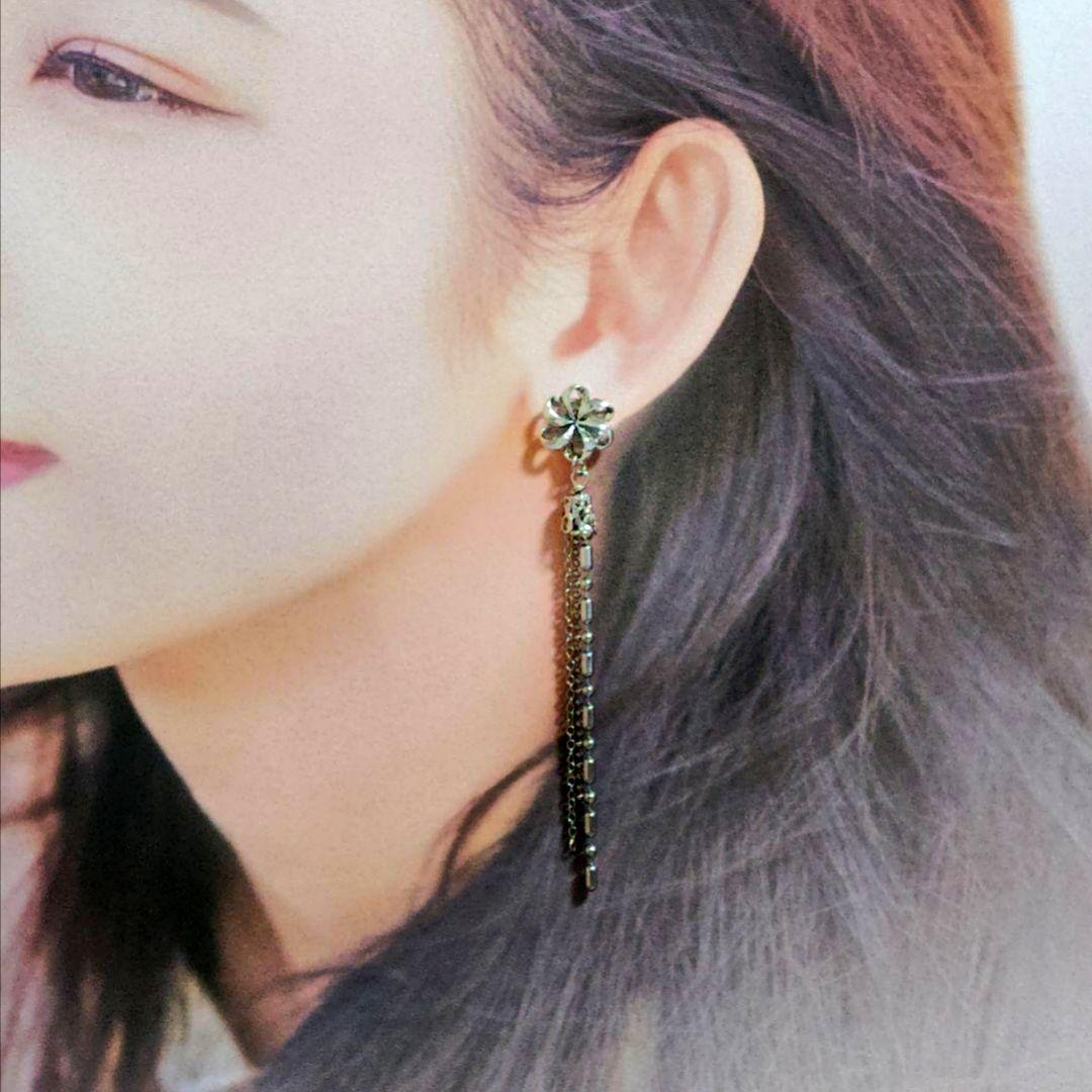 【1217】花型シルバーピアスイヤリング