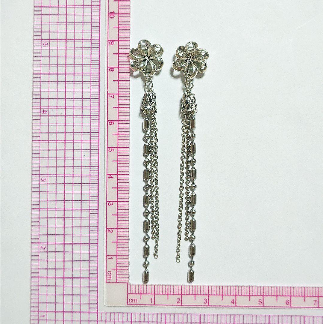 【1217】花型シルバーピアスイヤリング