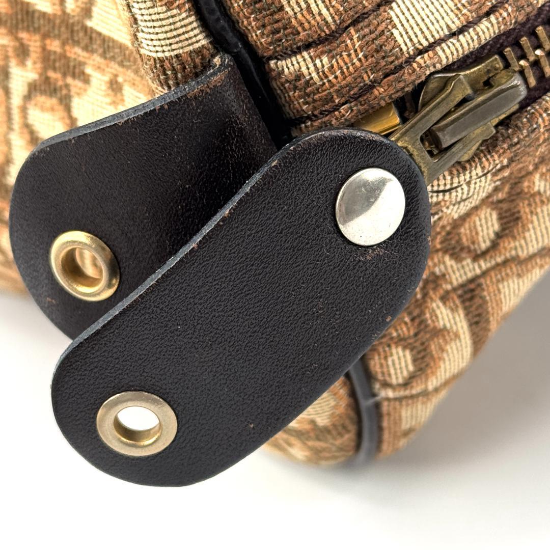 【美品】 Christian Dior トロッター キャンバス ボストンバッグ