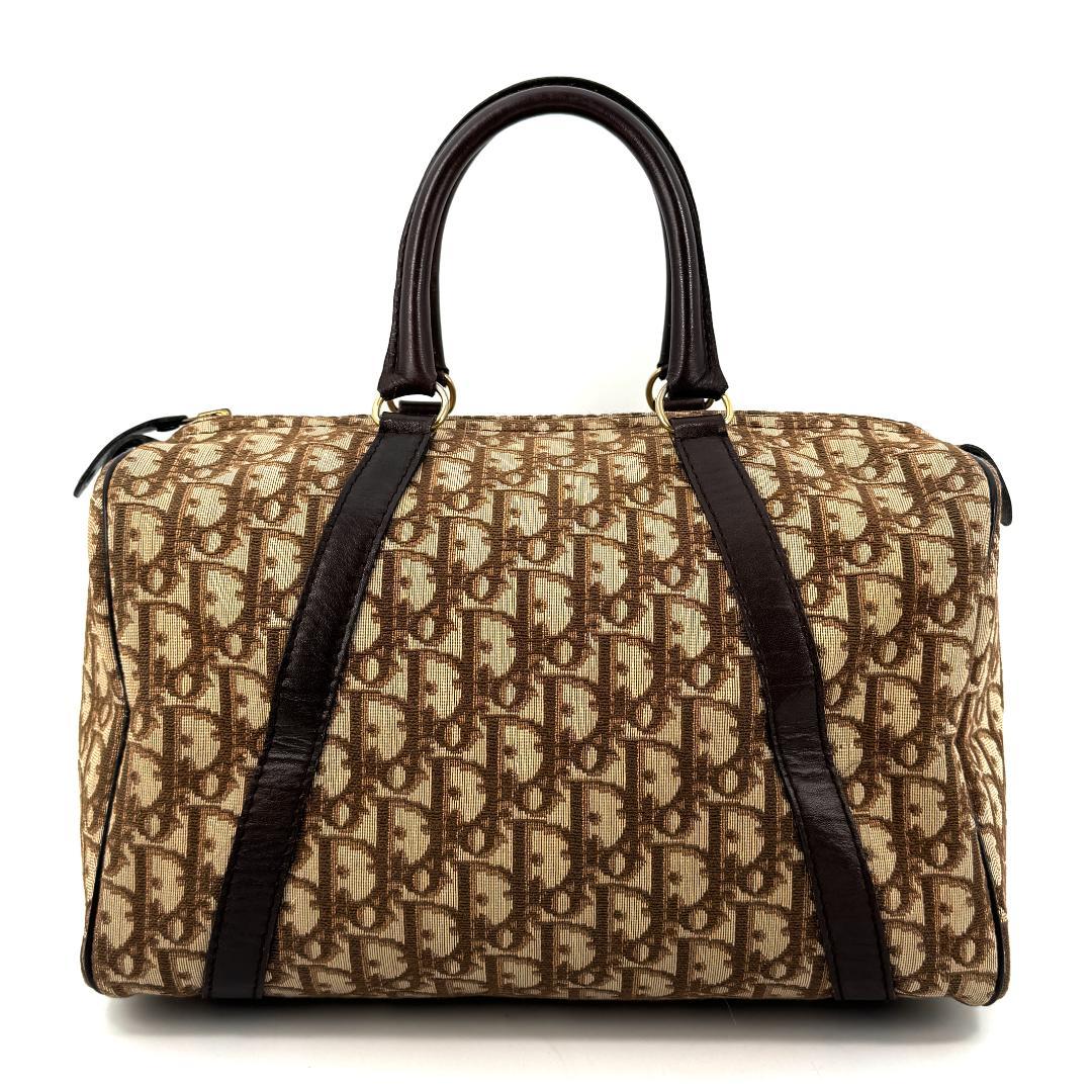 【美品】 Christian Dior トロッター キャンバス ボストンバッグ