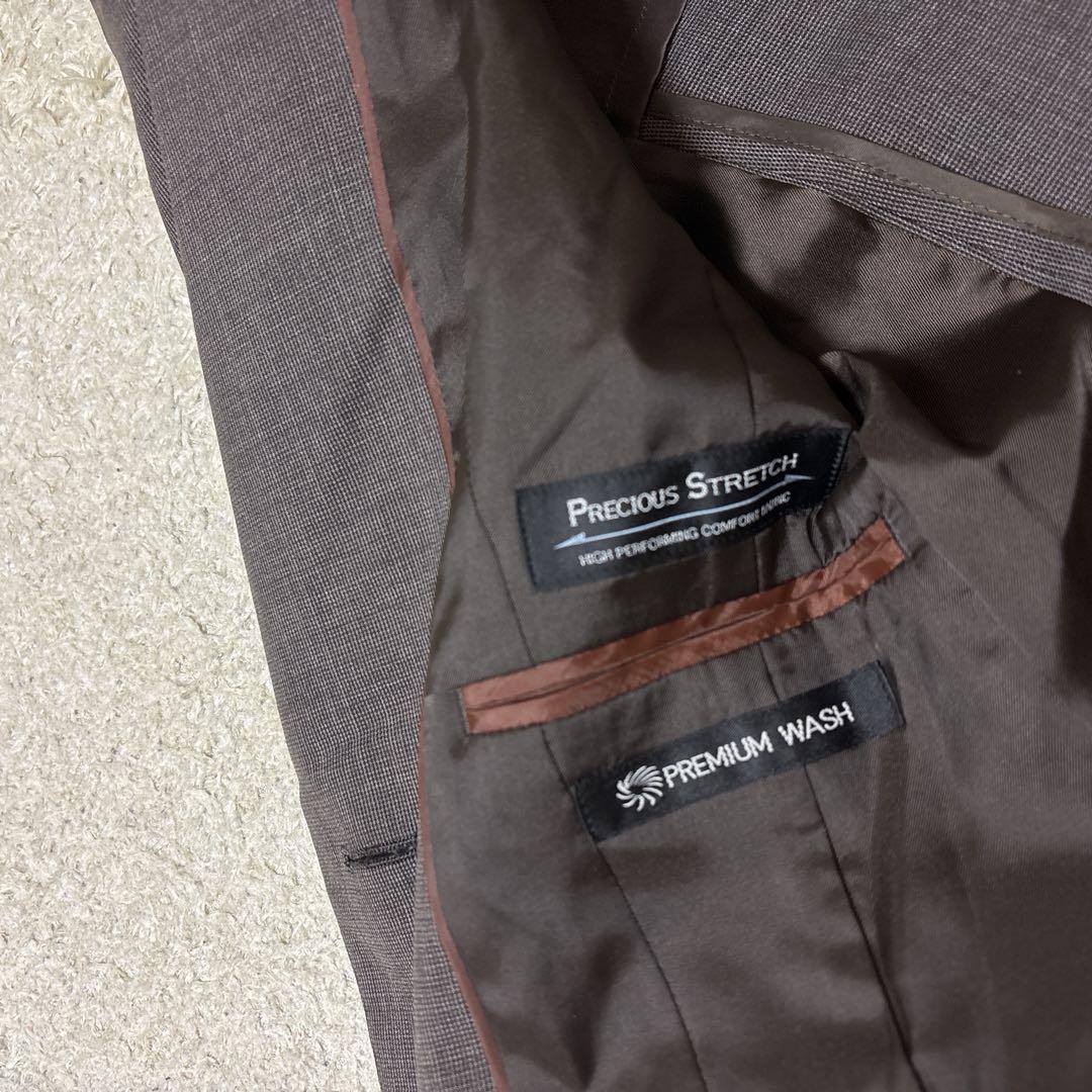 極美品　洗えるキレイスーツ 360°キレイ パンツ　セットアップ 茶