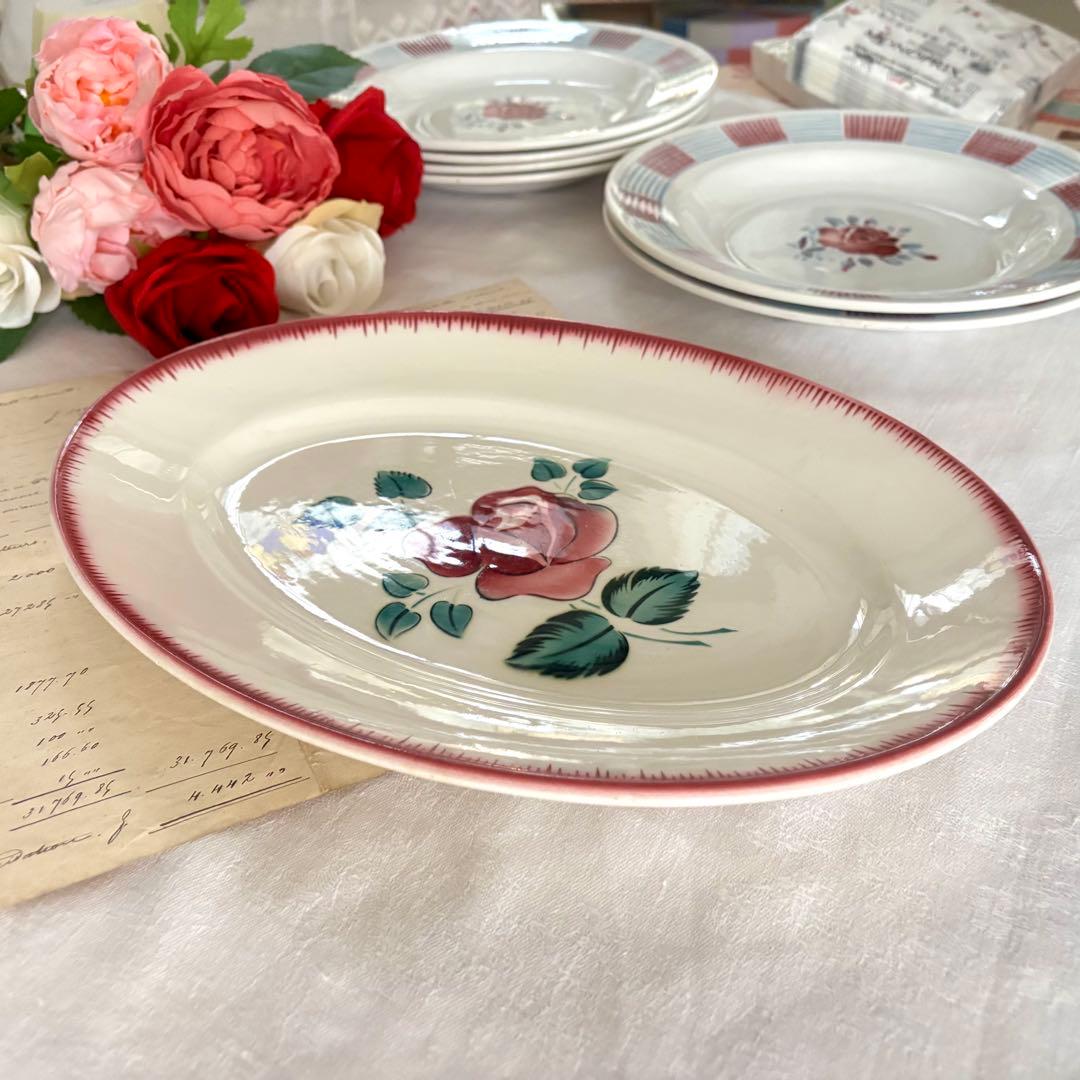 フランスアンティーク✧サルグミンヌ ❁⃘絵画のように美しい 薔薇のラヴィエꕤ︎︎˚⁎