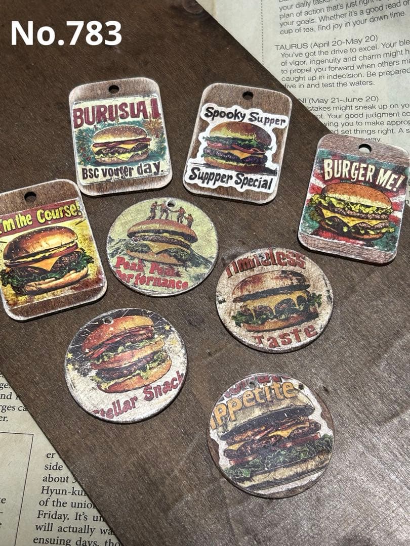 ウッドタグアメリカンハンバーガーNo.783