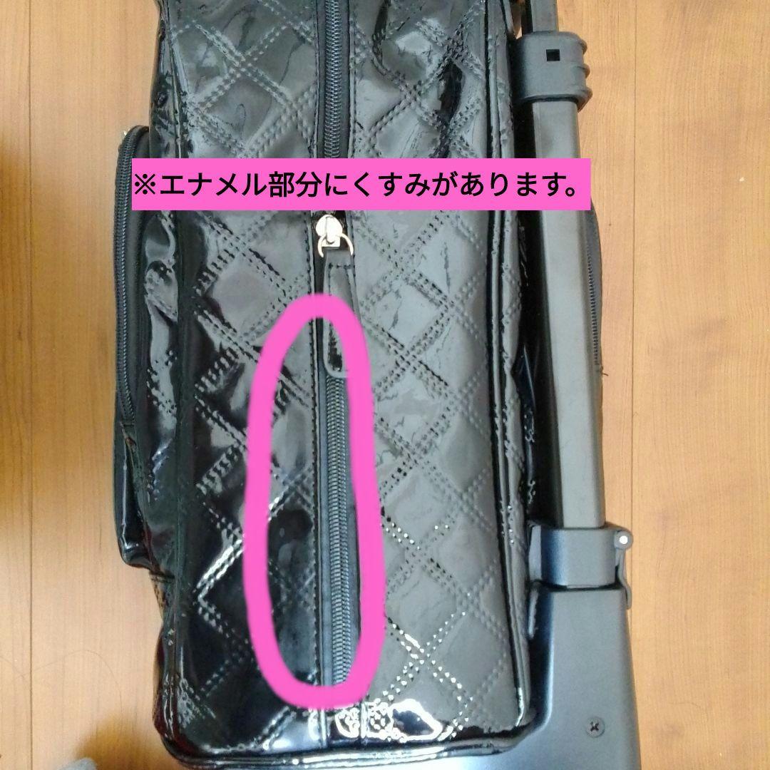 SWANY スワニー キャリーバッグ 機内持ち込み可能 エナメル ブラック