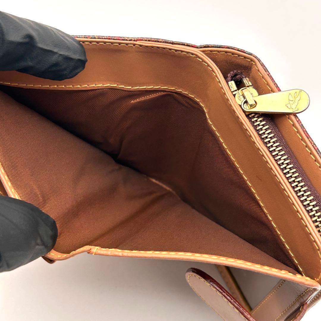 ✨美品✨ ETRO エトロ 二つ折り財布 レザー ラウンドファスナーペイズリー柄