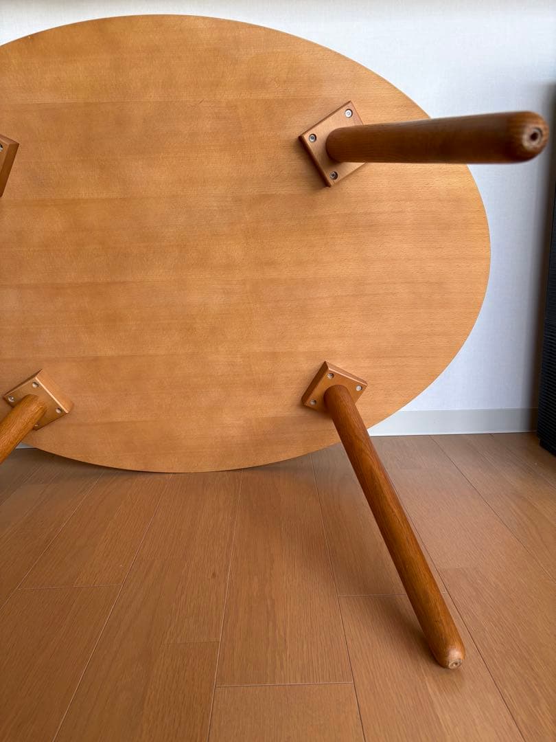 【廃盤／希少品】unico ALBERO カフェテーブル 楕円形テーブル