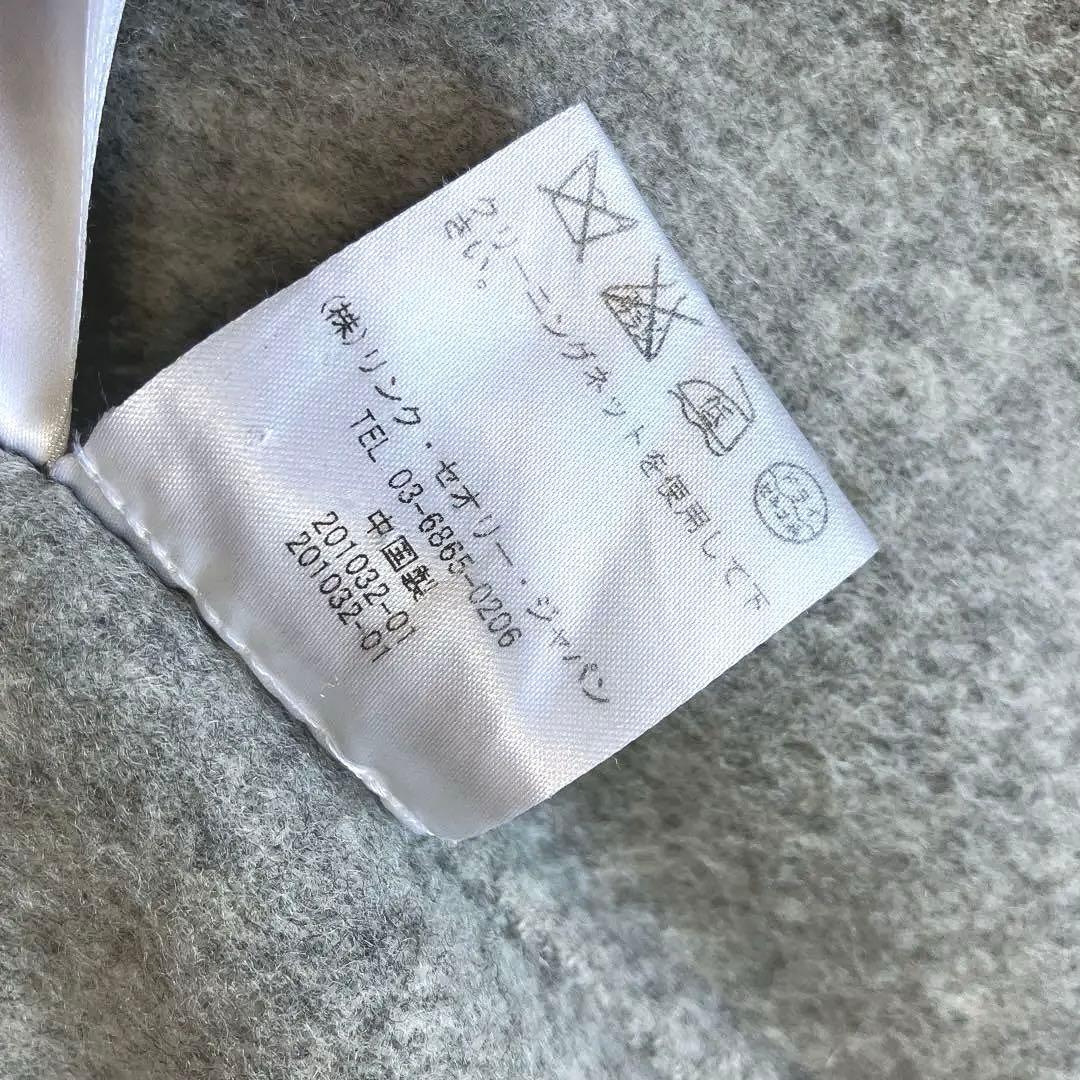 セオリー ダブルフェイス リバー フーデットコート カシミヤ混 グレー S