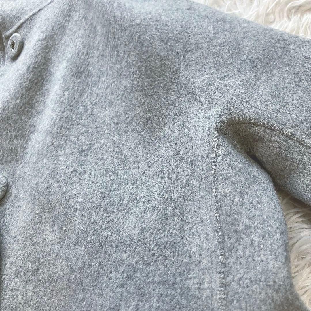 セオリー ダブルフェイス リバー フーデットコート カシミヤ混 グレー S