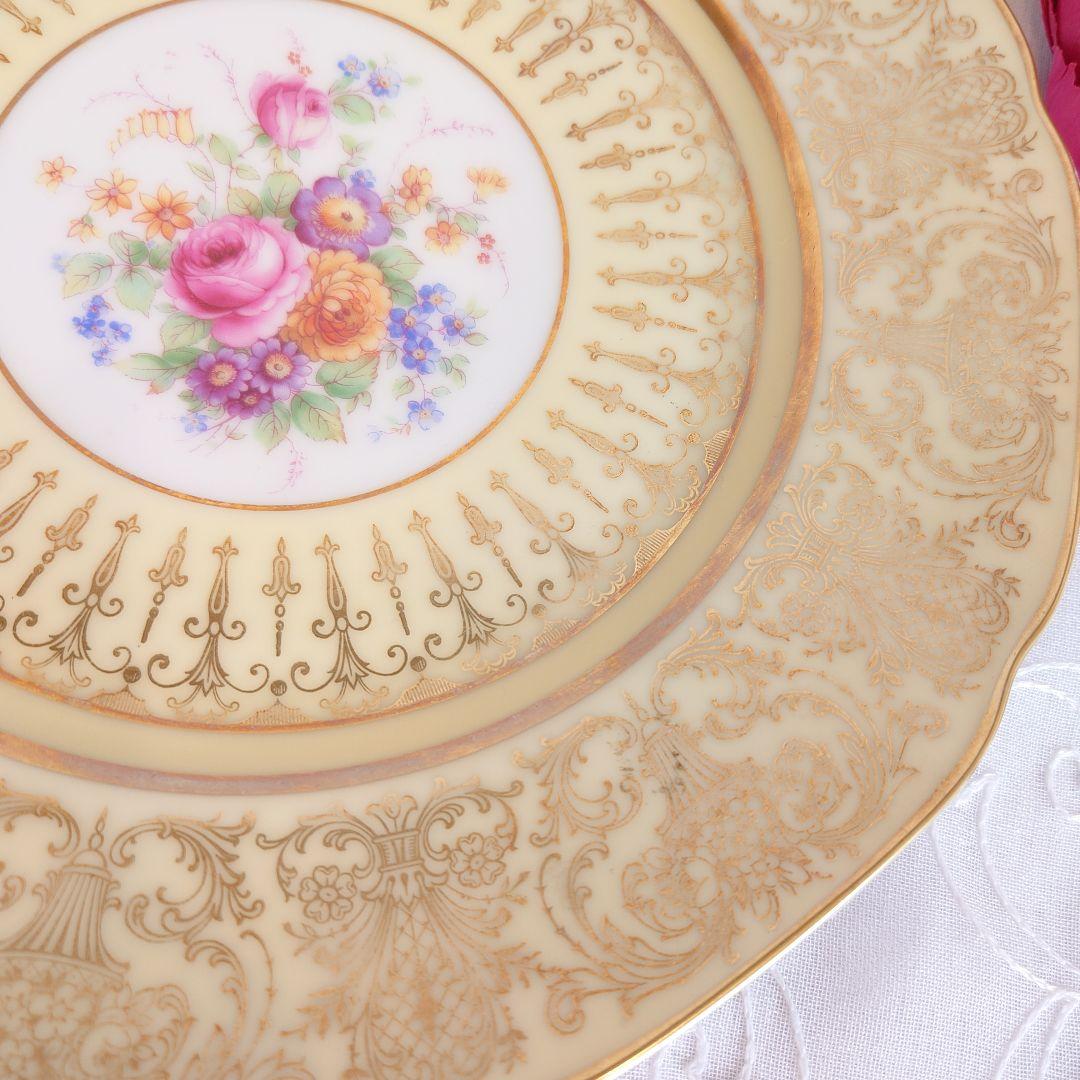 ドイツ　ババリア　大皿　飾皿　アンダープレー　アンティークト