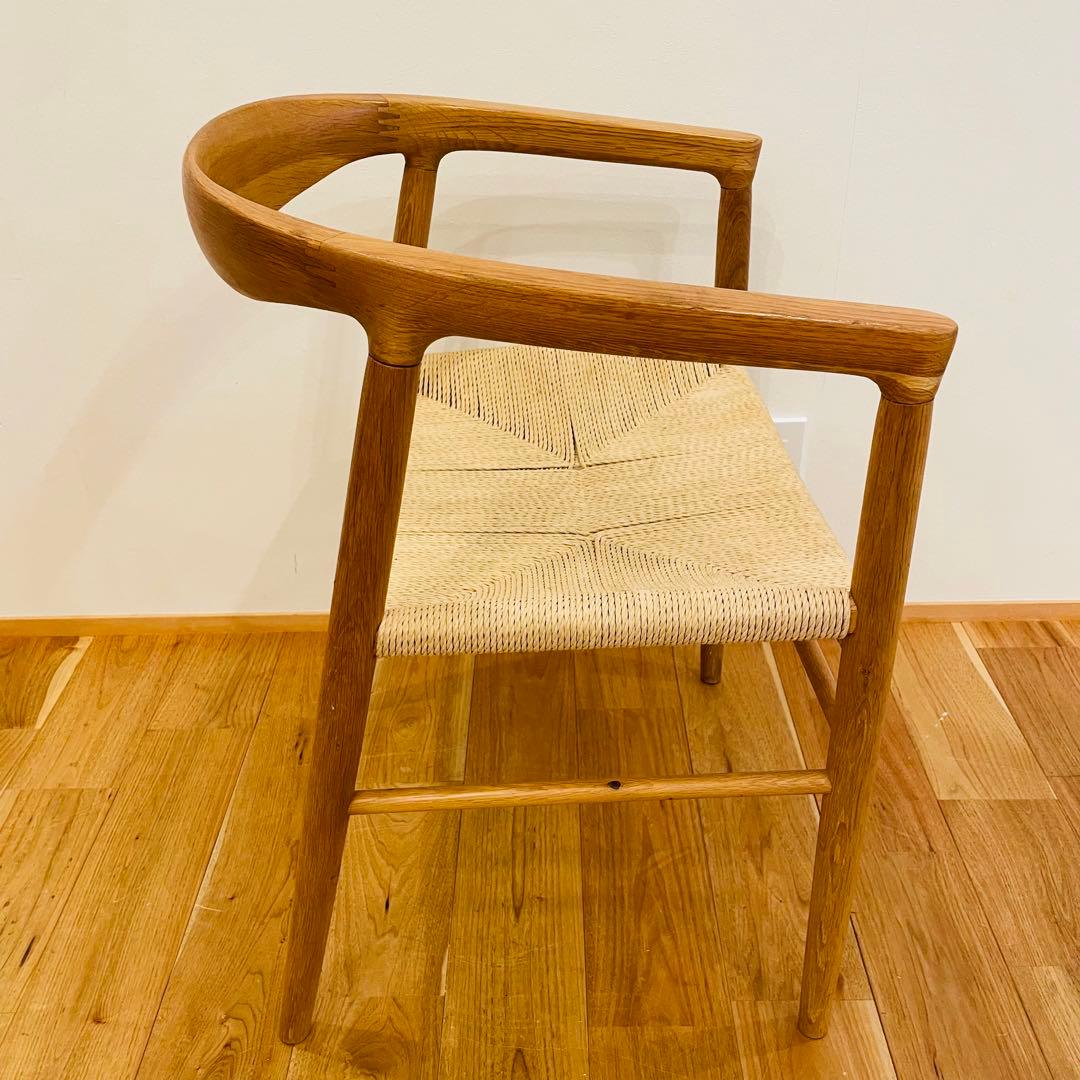 無印良品 オーク材 ペーパーコード アームチェア ダイニングチェア