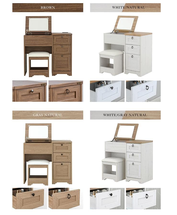 80cm幅　★超特価★佐藤産業　4FUL ANRI（アンリ）デスク ドレッサー3