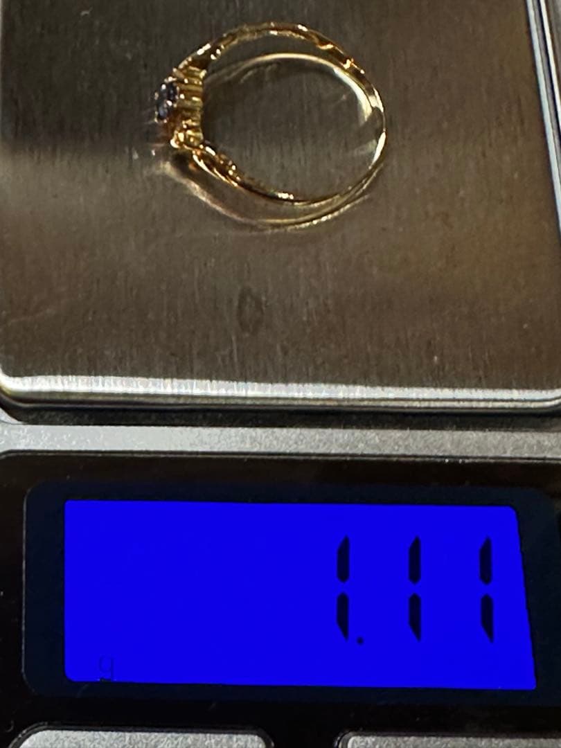 U*n様 K18 サファイア、ダイヤリング