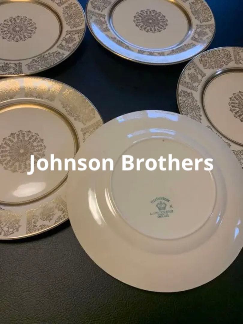 Johnson bros　金彩　25cmディナープレート5枚