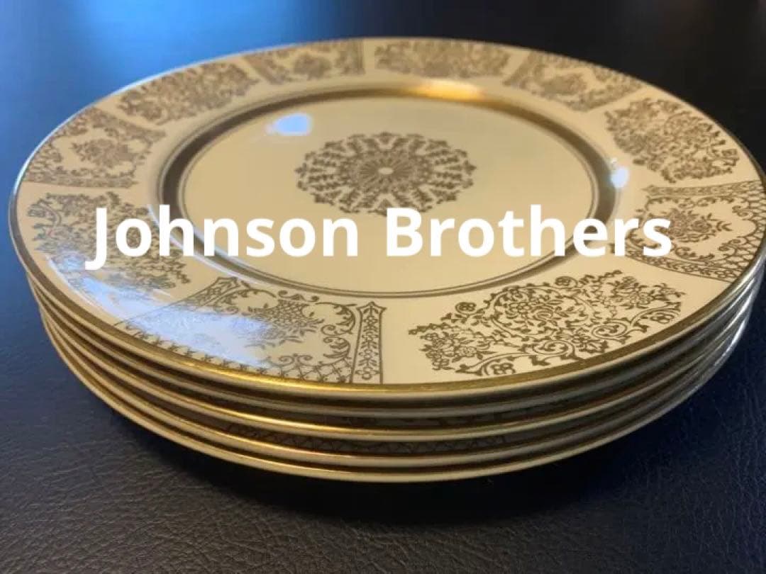 Johnson bros　金彩　25cmディナープレート5枚