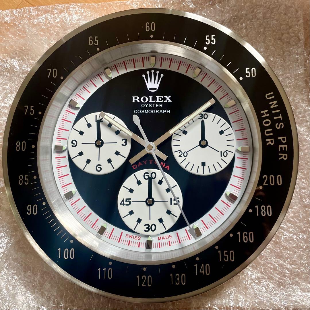 新品未使用　デイトナ　コスモグラフ　掛け時計　非売品　レア！黒文字盤！