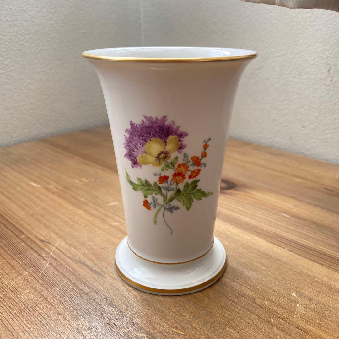 Meissen マイセン　フラワーベース　花瓶　花器　花柄