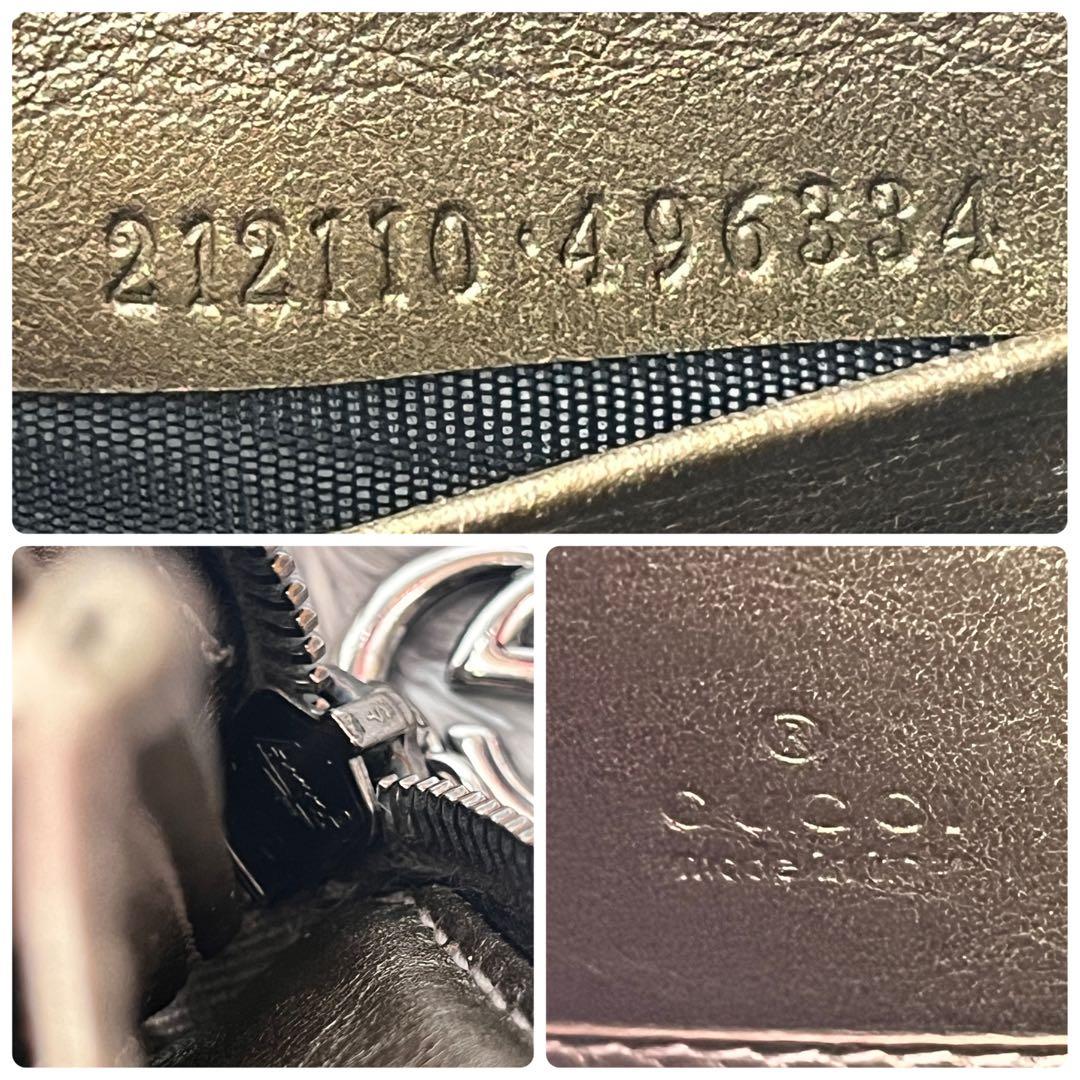 極美品✨グッチ GGメタリック　インプリメ　長財布　ラウンド　インターロッキング