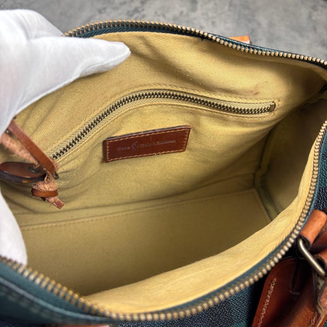 【美品】ラルフローレン ミニボストンバッグ ビンテージ PVC 付属品有
