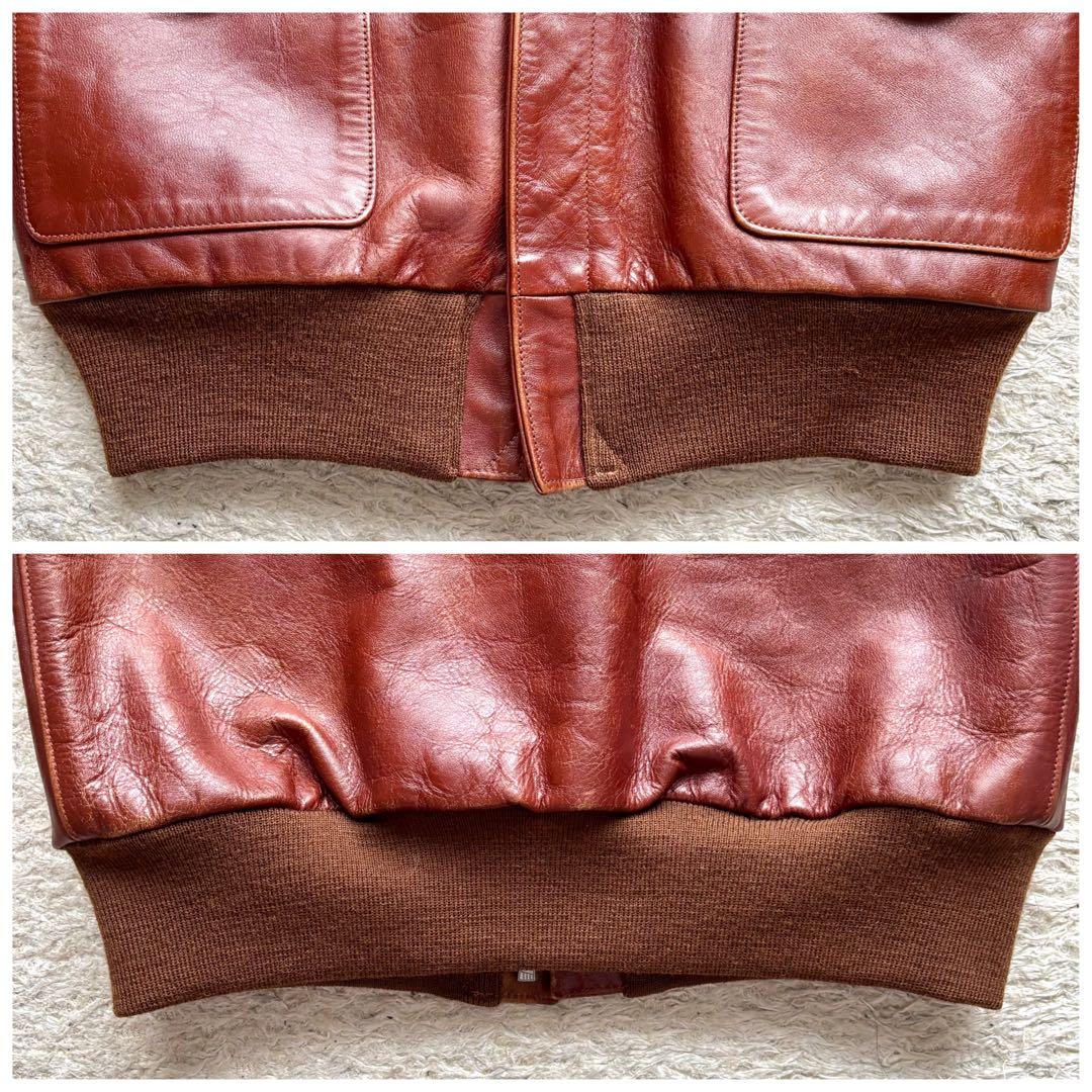 旧リアルマッコイズ A-2 フライトジャケット 実名復刻 ラセットブラウン 36