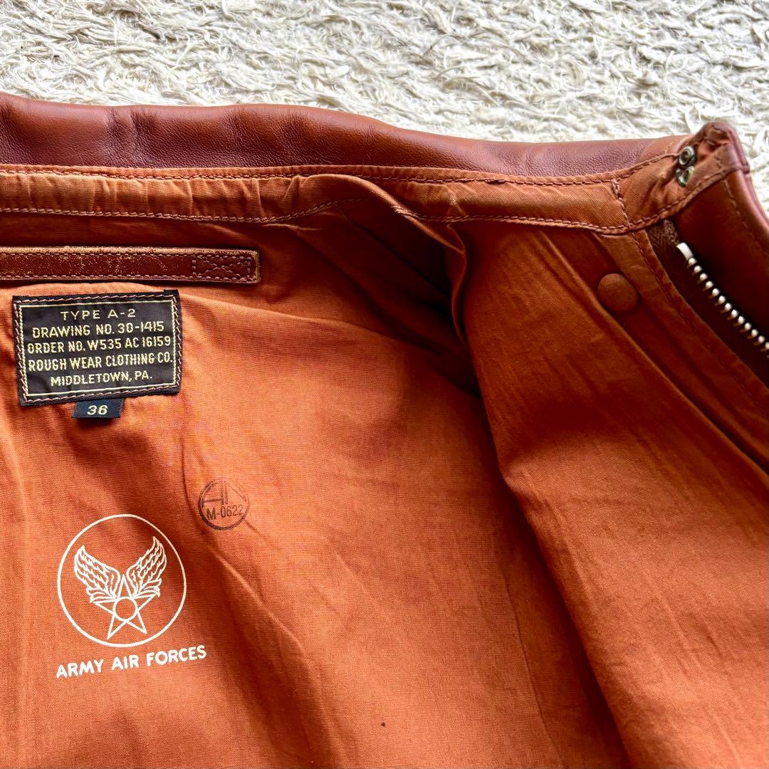 旧リアルマッコイズ A-2 フライトジャケット 実名復刻 ラセットブラウン 36