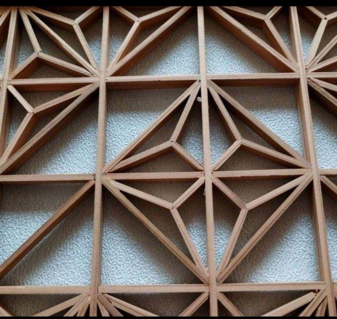 39 ❣️特価❣️麻の葉組子　アクリル板入り　2枚一組