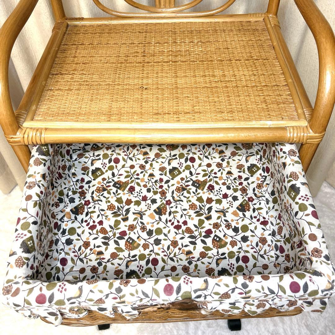 レトロ✨KOIZUMI ラタン チェスト 4段 キャスター 昭和 カントリー