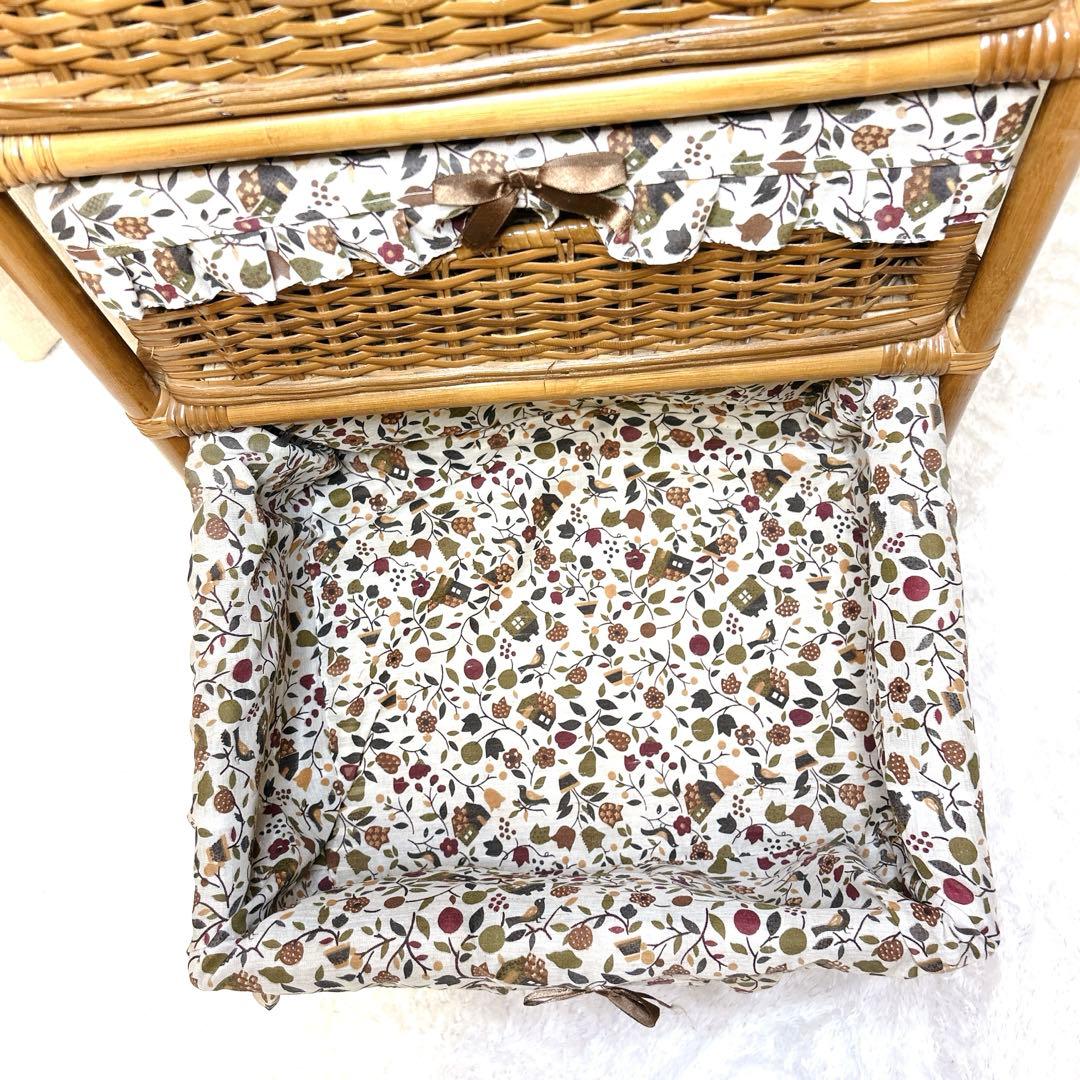 レトロ✨KOIZUMI ラタン チェスト 4段 キャスター 昭和 カントリー