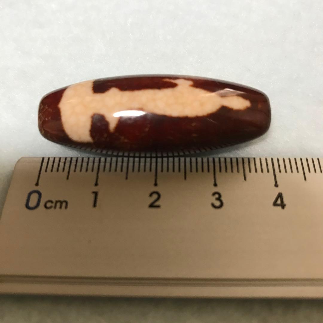 超激レア珍品‼︎特別出品　赤龍紋上肯天珠　観音金銭鈎天珠　ふれでぃ