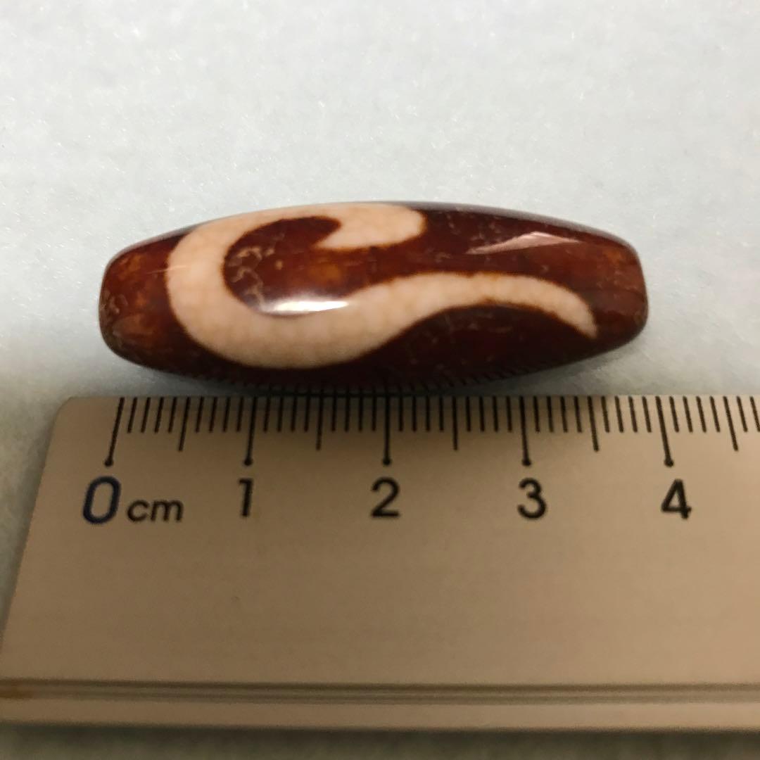 超激レア珍品‼︎特別出品　赤龍紋上肯天珠　観音金銭鈎天珠　ふれでぃ