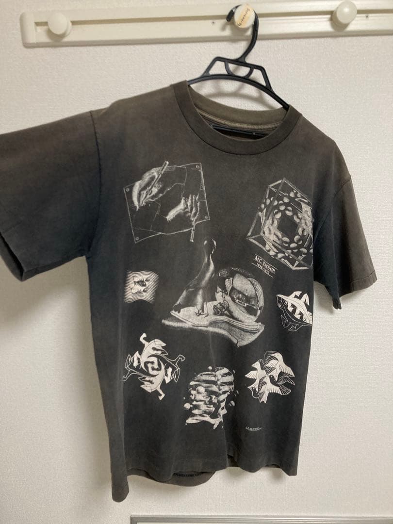 雰囲気◎1991 M.C. Escher マルチプリント Tシャツ　エッシャー
