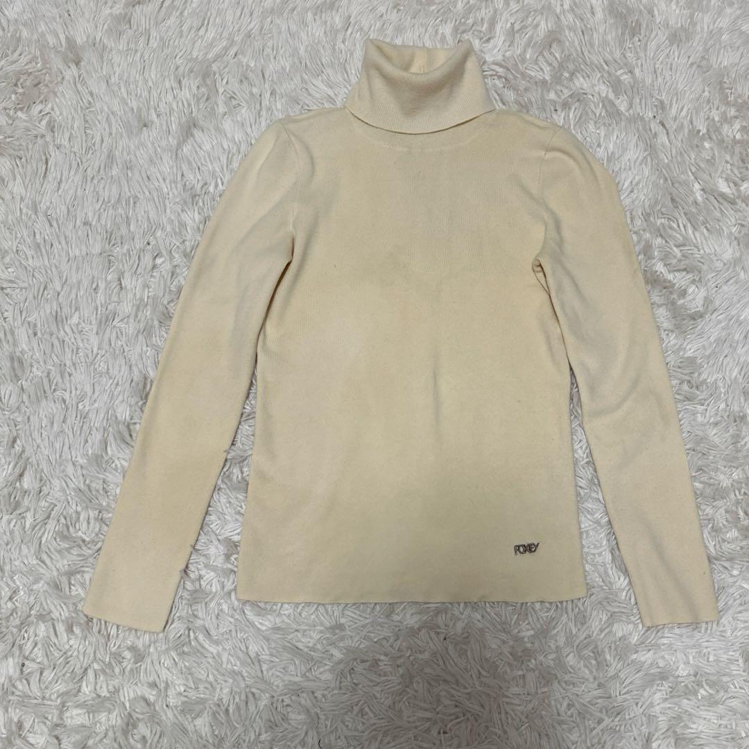 フォクシー　タートル　リブニット　セーター　 M