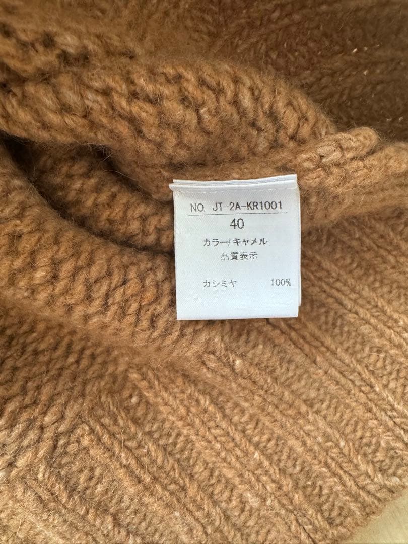 シーズンスタイルラボ　カシミヤタートルネックニット キャメル　40