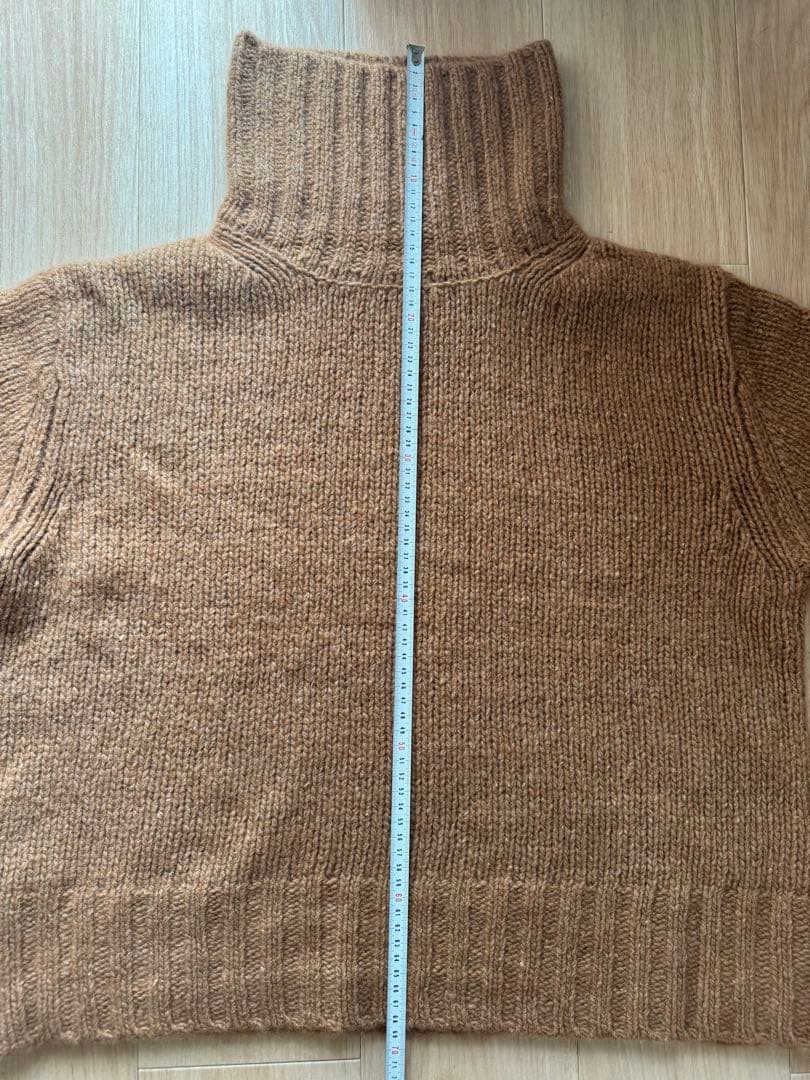 シーズンスタイルラボ　カシミヤタートルネックニット キャメル　40