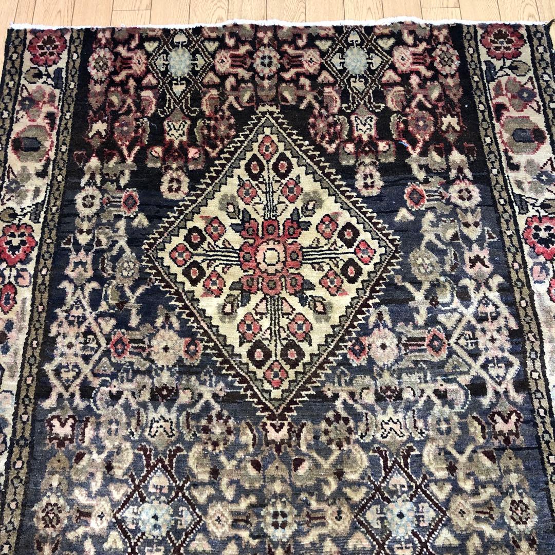 ペルシャ絨毯 ペルシャヴィンテージラグ 183x103 手織り オールド