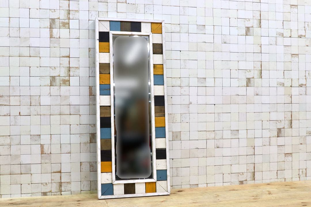 GMHH469○フレンチクラシック シャビーシック 姿見 ウォールミラー 鏡