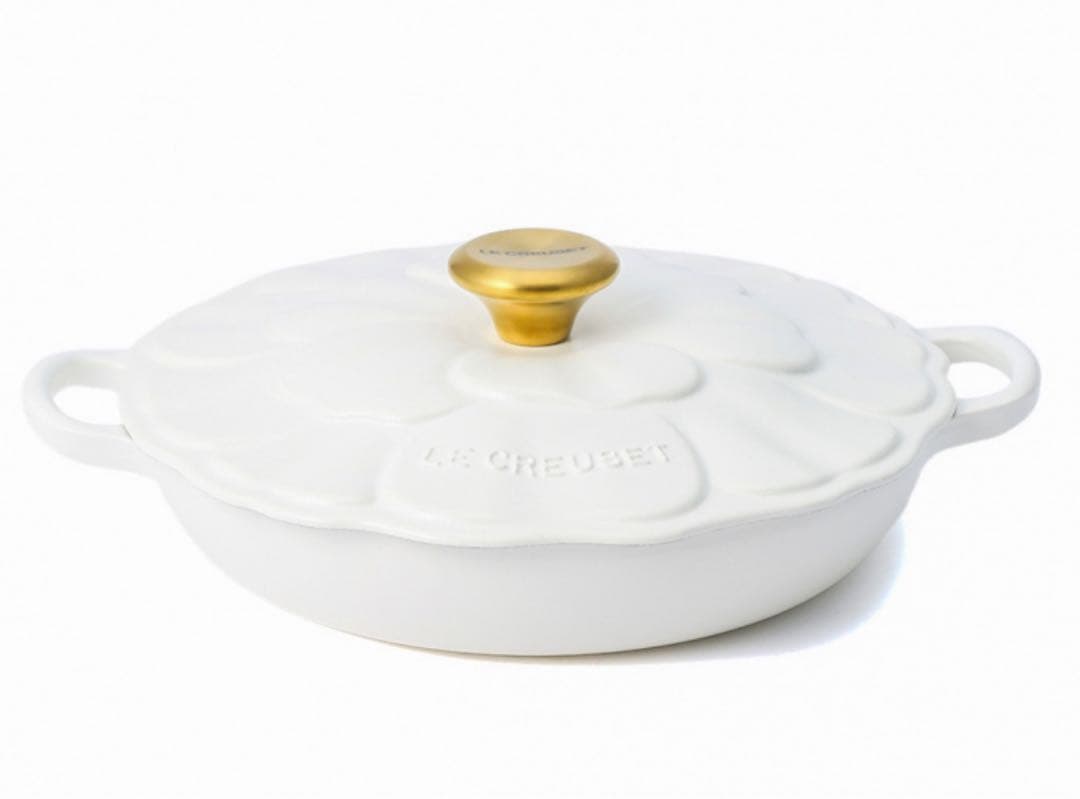 AYA　Le Creuset キャセロール26cm ペタルレリーフ