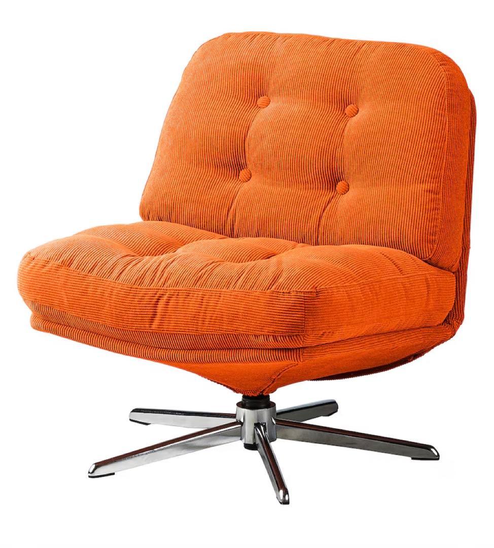☆新品♥︎未開封☆ IKEA ディヴリンゲ 回転パーソナルチェア 椅子 オレンジ