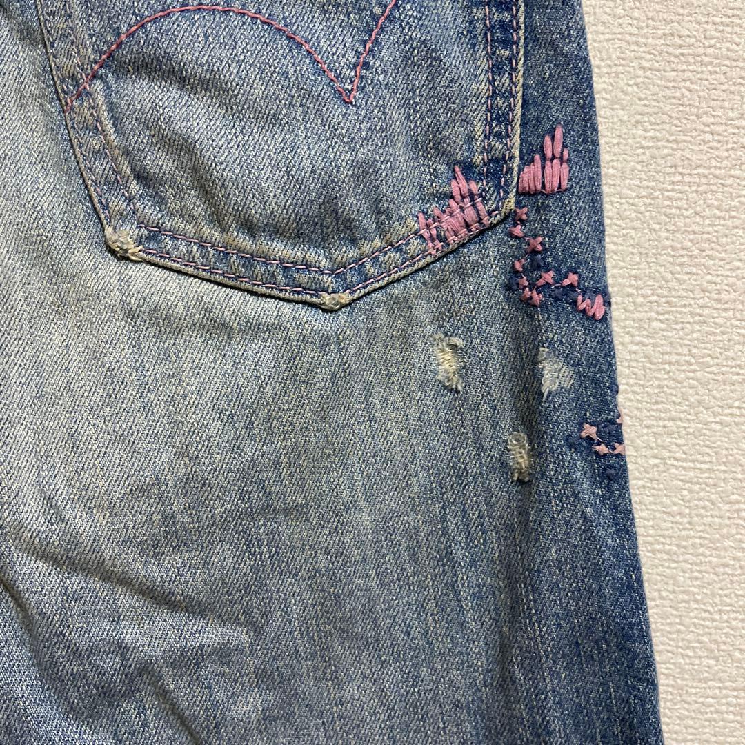 Hysteric Glamour フレアデニム　スタッズ付き　ダメージデニム