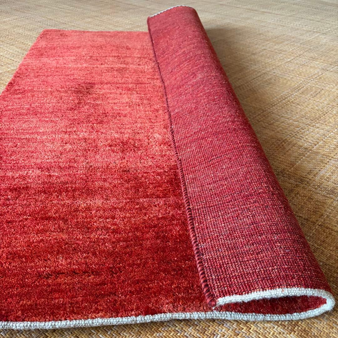 ギャッベ　ゾランヴァリ　茜色