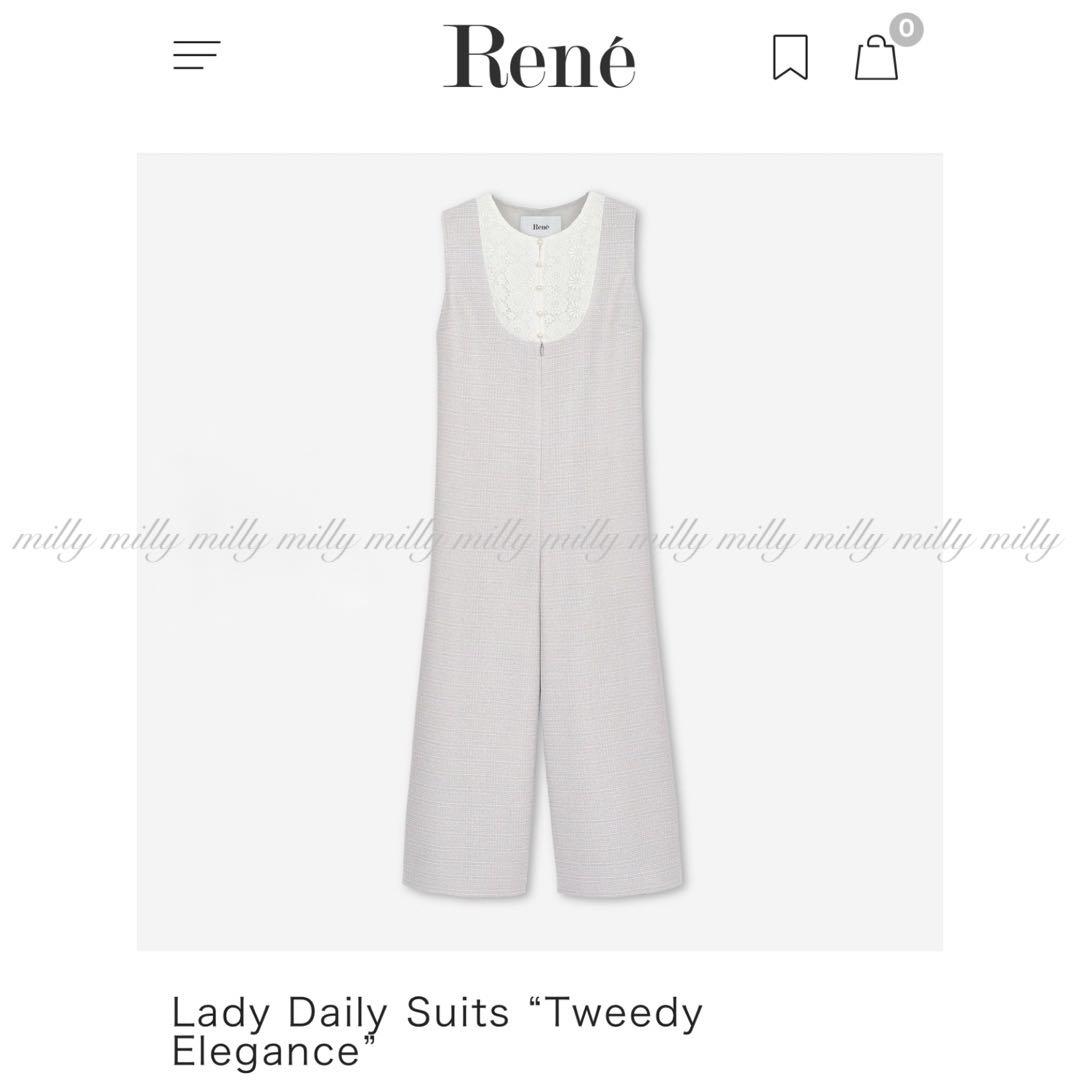 新品タグ付【Rene】希少ツイードオールインワン