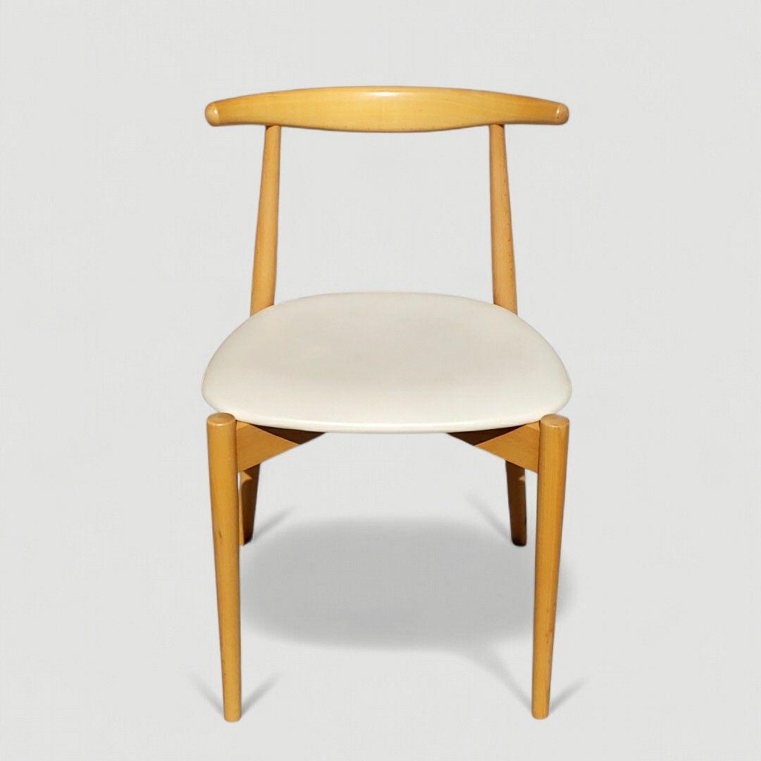 秋田木工 曲木 ダイニングチェア No.0808 IDC大塚家具 ホワイト ①