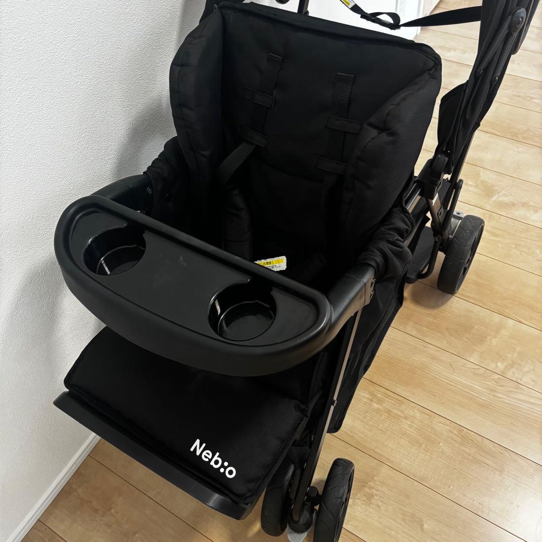 Nebio 二人乗りベビーカー　アミティエ　ブラック