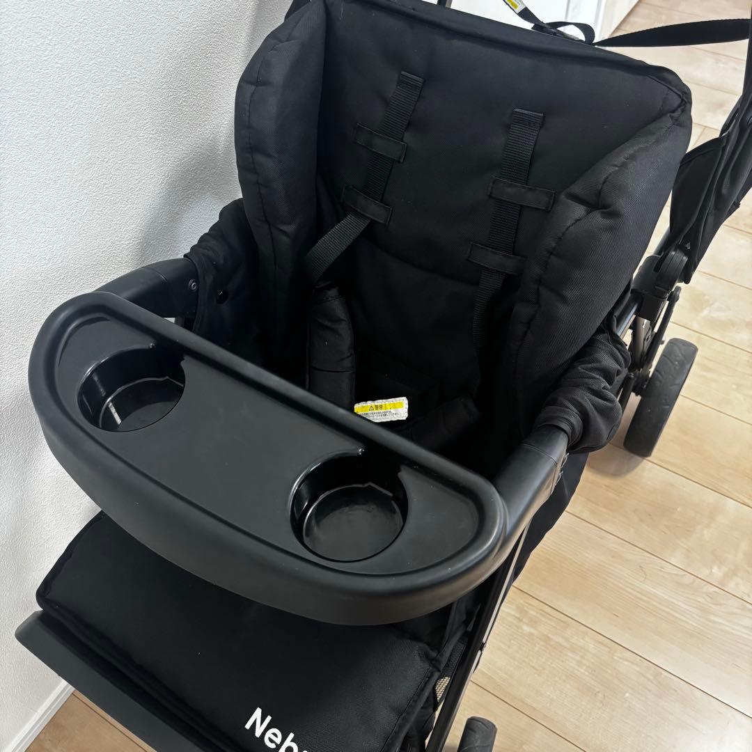 Nebio 二人乗りベビーカー　アミティエ　ブラック