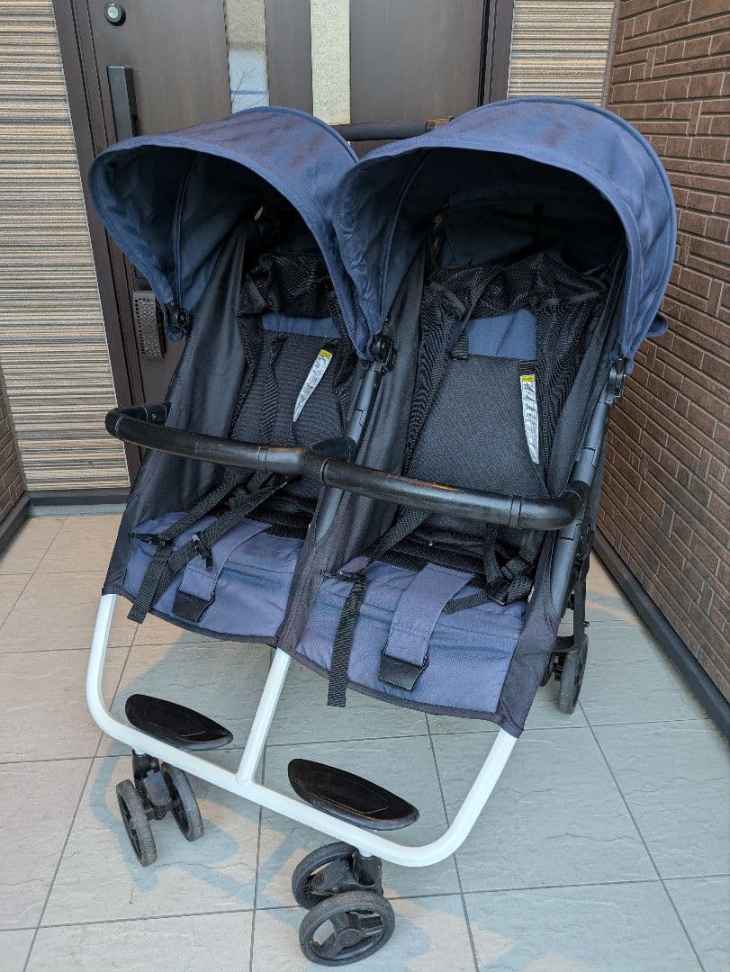 2人乗りベビーカー ネイビー