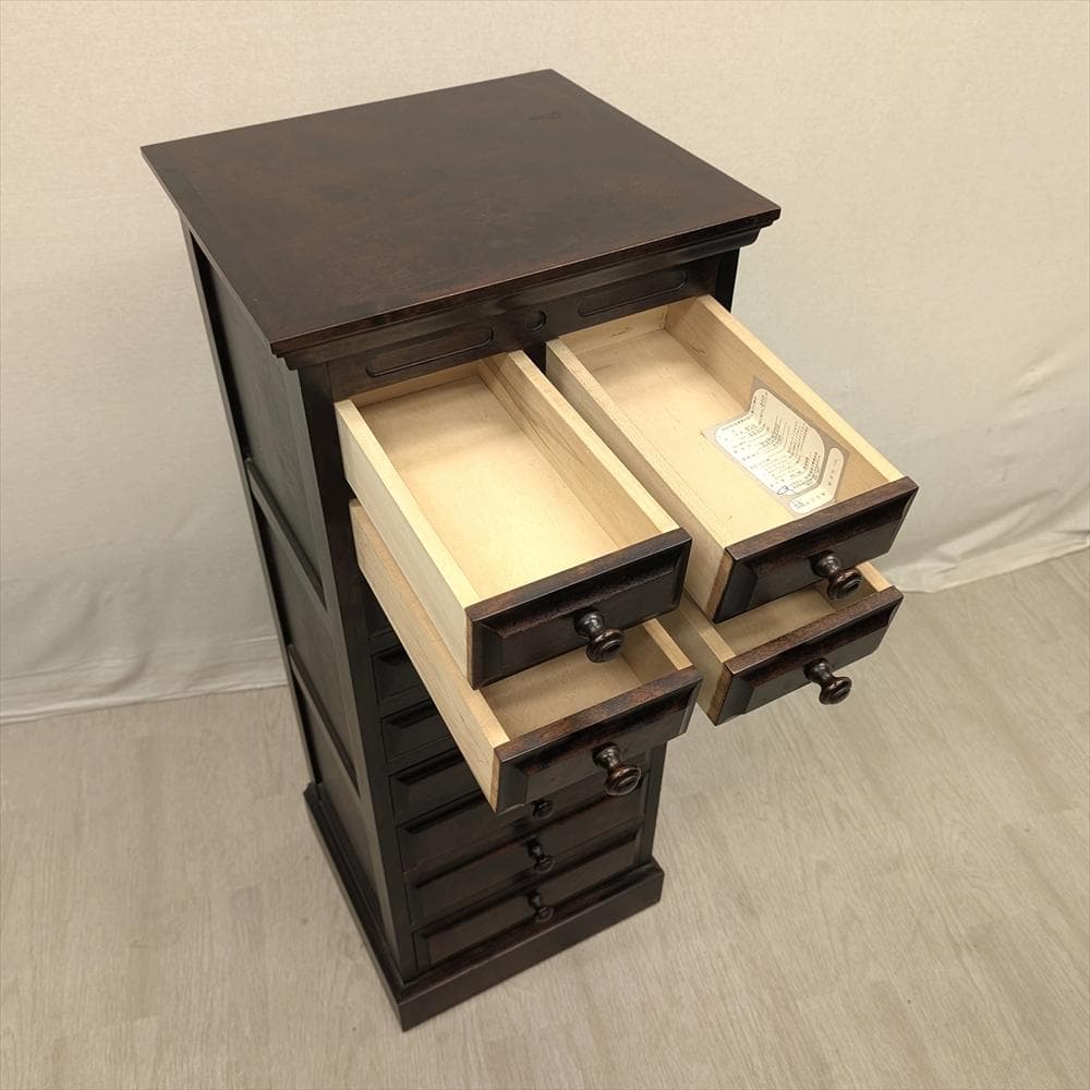 神居民芸　樺 カバ材　9段 11杯　整理箪笥　タンス　たんす　チェスト　ドロワー