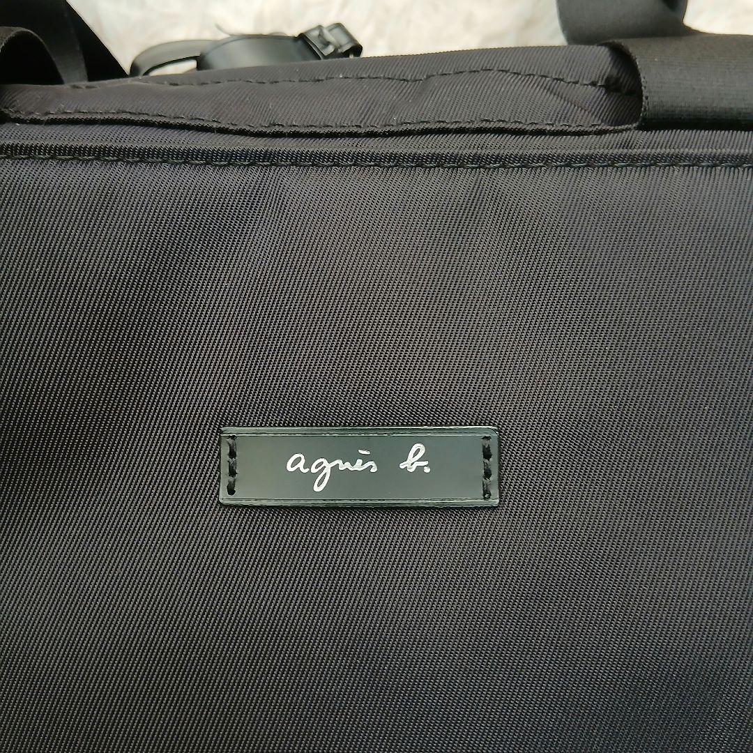【美品】【agnes b.】2WAY ボストン　ショルダーバッグ　ブラック