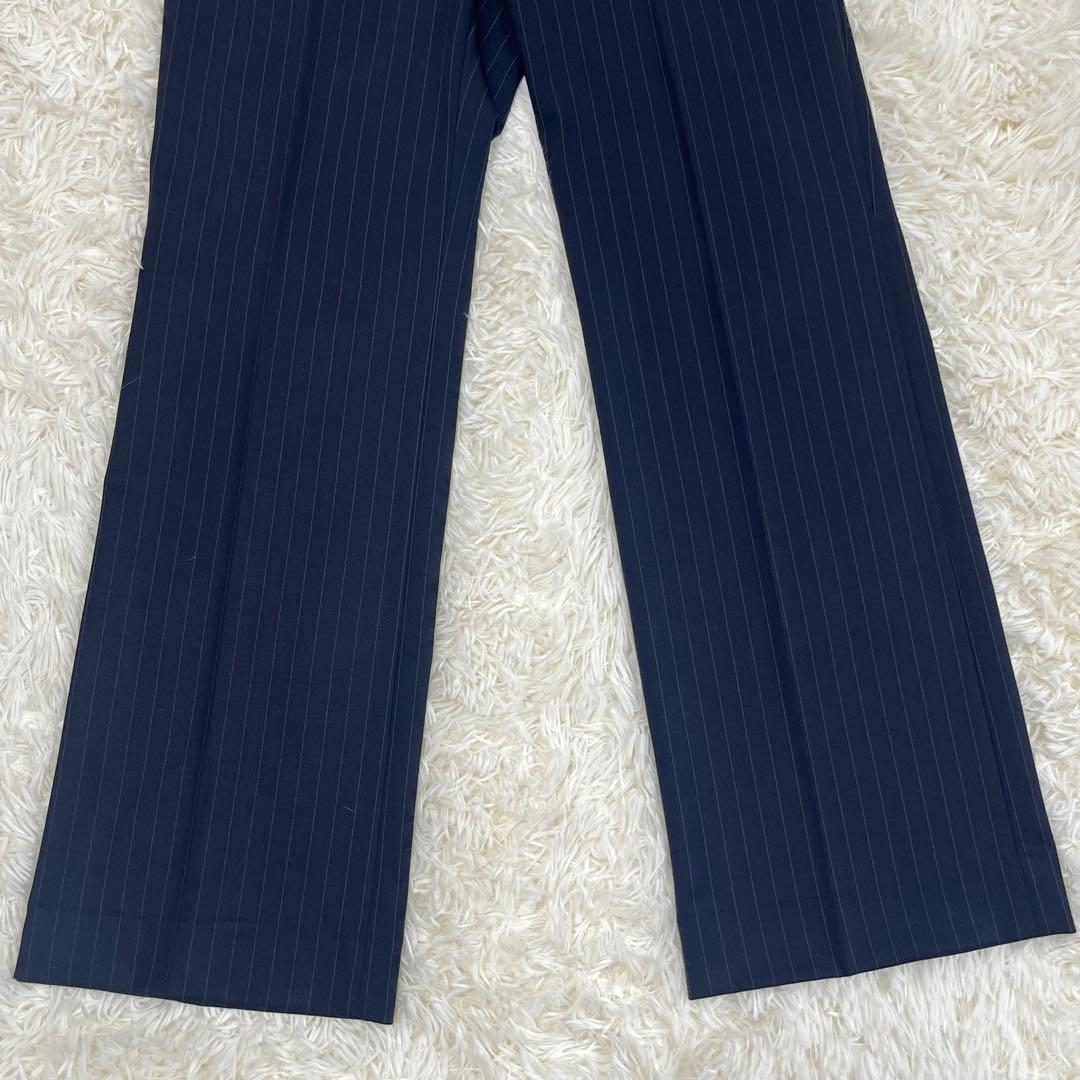 美品　ブルックスブラザーズ　パンツスーツ L 背抜き　ストライプ　1B ビジネス
